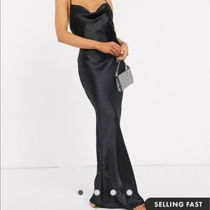 Black Silk Slip Dress